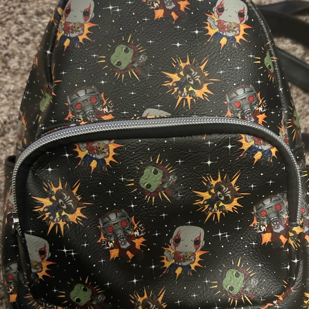 Black Patterned Men's Backpack